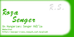 roza senger business card